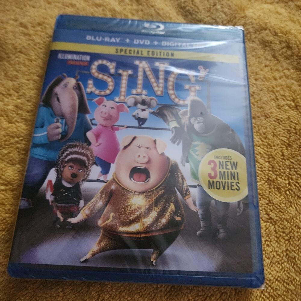 SING NWT BLU-RAY DVD MOVIE  ILLUMINATION